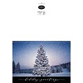 Custom Holiday Greetings Forsest Trees In Snow Cards, with Envelopes, 7-7/8 x 5-5/8, 25 Cards per Set