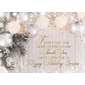 Custom Thank You Holiday Season Pearl Ornaments Cards, with Envelopes, 7-7/8" x 5-5/8", 25 Cards per Set