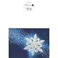 Custom Holiday Silver Snowflake Burst Cards, with Envelopes, 7-7/8 x 5-5/8, 25 Cards per Set