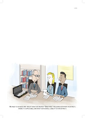 Custom Lawyer Cartoon Funny Holiday Cards, with Envelopes, 7-7/8 x 5-5/8, 25 Cards per Set