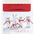 Custom From All Of Us Marshmellow Snowmen Cards, with Envelopes, 7 x 5, 25 Cards per Set