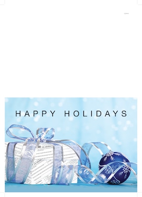 Custom Happy Holidays Tax Form Gift Wrap Cards, with Envelopes, 7-7/8 x 5-5/8, 25 Cards per Set