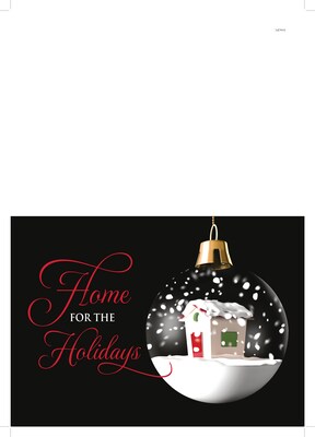 Custom Home For The Holidays Ornament Cards, with Envelopes, 7-7/8 x 5-5/8, 25 Cards per Set