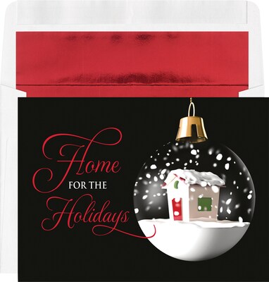 Custom Home For The Holidays Ornament Cards, with Envelopes, 7-7/8 x 5-5/8, 25 Cards per Set
