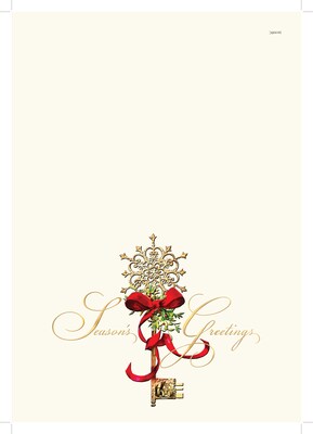 Custom Seasons Greetings Key Cards, with Envelopes, 7 x 5, 25 Cards per Set