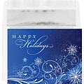 Custom Happy Holidays Snowflakes Cards, with Envelopes, 7-7/8 x 5-5/8, 25 Cards per Set