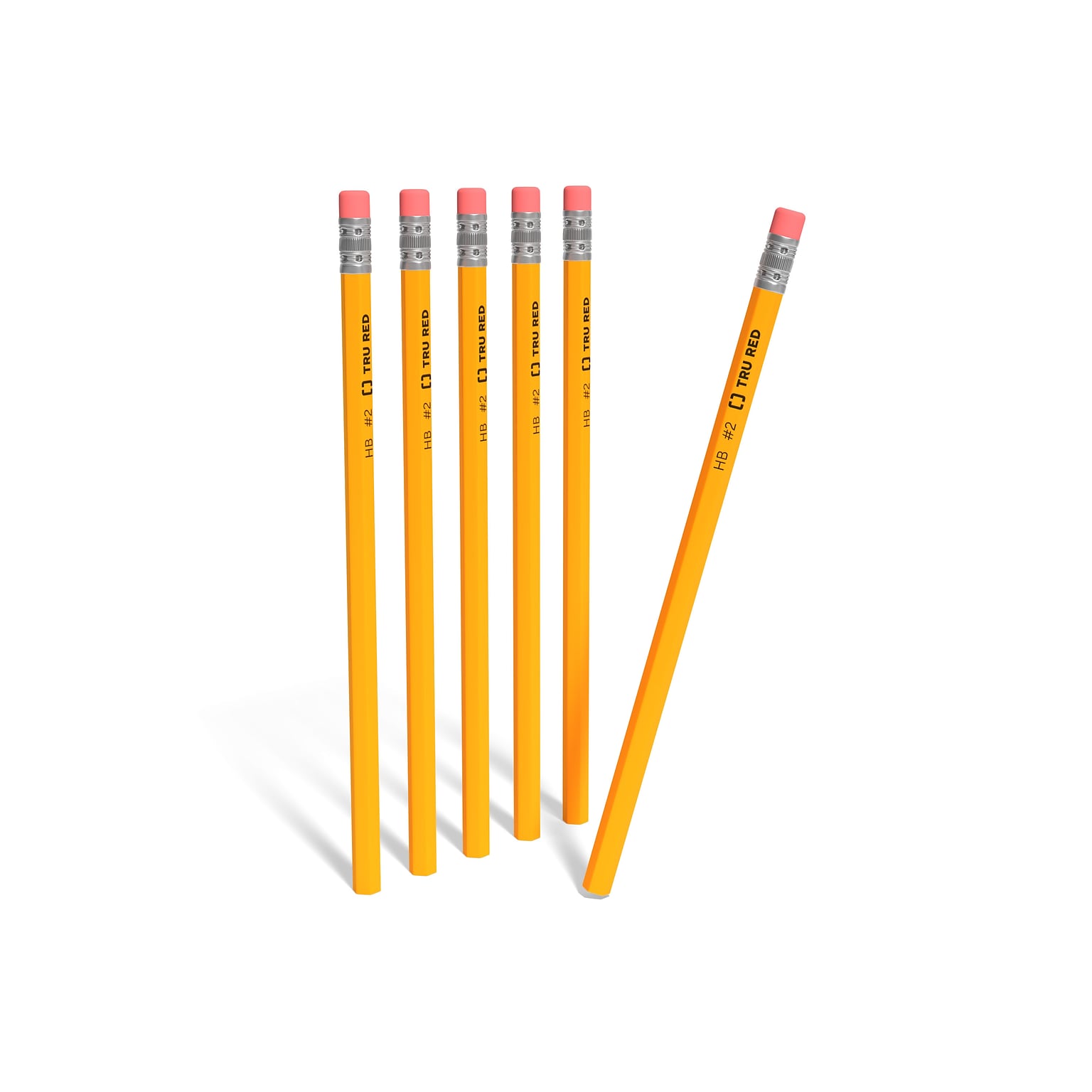 TRU RED™ Wooden Pencil, 2.2mm, #2 Medium Lead, 12 Pencils/Pack, 72 Packs/Carton (TR58555CT)