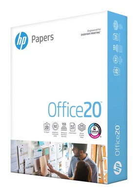 HP Office20 8.5 x 11 Multipurpose Paper, 20 lbs., 92 Brightness, 500 Sheets/Ream (HPC8511)