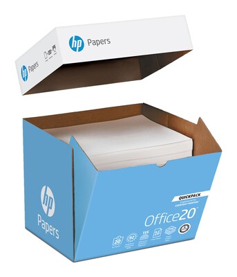 HP Office Quickpack 8.5 x 11 Multipurpose Paper, 20 lbs., 92 Brightness, 2500/Carton (HP2500S)