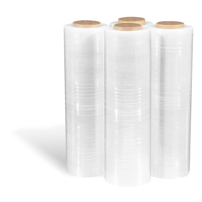 18" x 1500' 80 Gauge Cast Stretch Wrap, Clear, 4/Carton (CW56718)