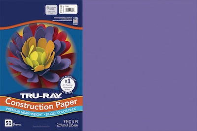 Tru-Ray 12 x 18 Construction Paper, Violet, 50 Sheets (P103041)