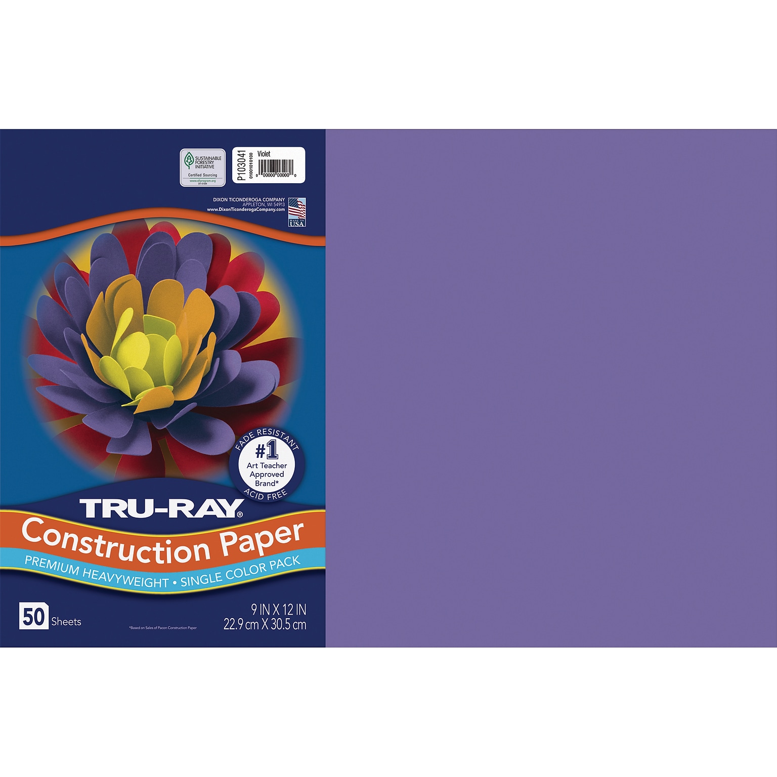 Tru-Ray 12 x 18 Construction Paper, Violet, 50 Sheets (P103041)