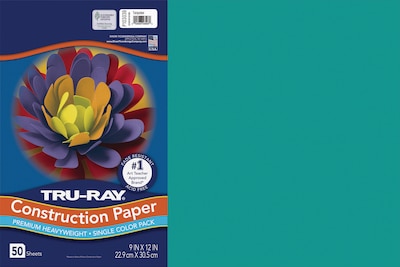 Tru-Ray 12 x 18 Construction Paper, Turquoise, 50 Sheets (P103039)