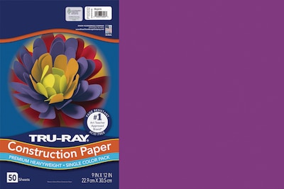Pacon® Tru-Ray Construction Paper; 12 x 18, Magenta, 50 Sheets/Pack (PAC10303)