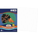 SunWorks® Construction Paper; 12x18, Bright White, 50 Sheets (PAC8707)