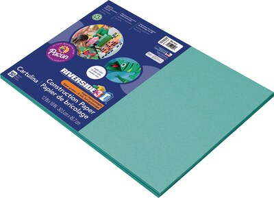 Riverside 3D 12 x 18 Construction Paper, Blue-Green, 50 Sheets (P103626)