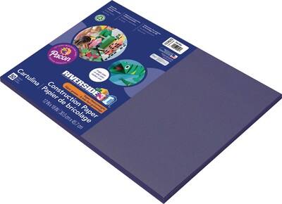 Riverside 3D 12 x 18 Construction Paper, Dark Blue, 50 Sheets (P103625)