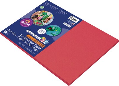 Riverside 3D 12 x 18 Construction Paper, Red, 50 Sheets (P103614)