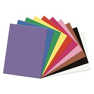 SunWorks 18 x 24 Construction Paper, Assorted Colors, 50 Sheets (P6517)