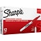 Sharpie Retractable Permanent Markers, Fine Tip, Red, 12/Pack (32702)