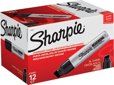 Sharpie Permanent Marker, Chisel Tip, Assorted, 4/Set (38254PP/2184826)