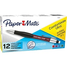 Paper Mate Comfortmate Ultra Mechanical Pencil, 0.5mm, #2 Medium Lead, Dozen (1738797)