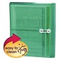 Smead Heavy Duty Plastic File Pocket, 1.26" Expansion, Letter Size, Green, 5/Pack (89523)