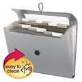 Smead Step Index Organizer, 12-Pocket, Letter, Poly, Silver (70903)