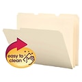 Smead Poly File Folder, 1/3-Cut Tab, Letter Size, Manila, 12 per Pack (10510)