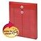 Smead Poly Button & String Document Envelopes, 1 1/4 Expansion, Letter Size, Red, 5/Pack (89547)