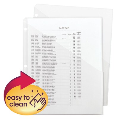 Avery Heavy Duty Plastic Document Sleeves 8 12 x 11 Holds Up To 25 Sheets  Clear Pack Of 12 - Office Depot