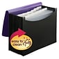 Smead Plastic Accordian File, 12 Pockets, Letter Size, Purple/Black (70862)