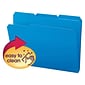 Smead Poly File Folder, 1/3-Cut- Tab Letter Size, Blue, 24/Box (10503)