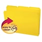 Smead Poly File Folders, 1/3-Cut Tab, Letter Size, Yellow, 24/Box (10504)
