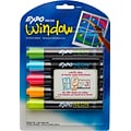 Expo Neon Window Dry Erase Markers, Bullet Tip, Assorted, 5/Pack (1752226)