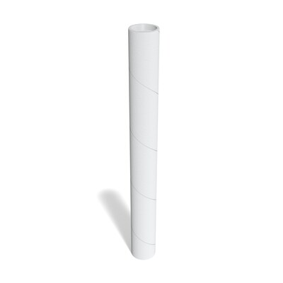 3" x 30" Mailing Tube with Caps, White, 12/Carton (ST55305)