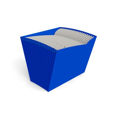 TRU RED™ ColorWave Reinforced Accordion File, Alphabetical Index, 21-Pocket, Letter Size, Blue (TR453390)