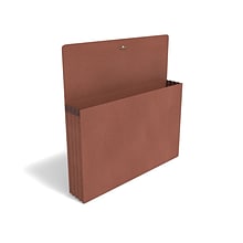 TRU RED Reinforced Expanding Wallet, Elastic Closure, Letter Size, Brown, 10/Box (TR422675)