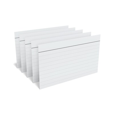 TRU RED™ 3" x 5" Index Cards, Lined, Gray, 100/Pack (TR51014)