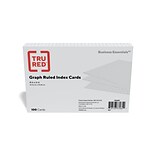 TRU RED™ 4 x 6 Index Card, Graph Ruled, White, 100/Pack (TR50997)