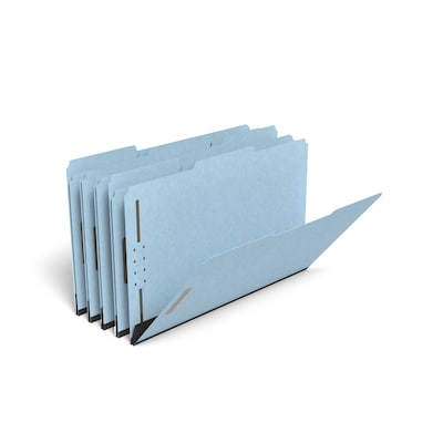 TRU RED™ Pressboard Classification Folder, 3 Expansion, Legal Size, Light Blue, 25/Box (TR384871)