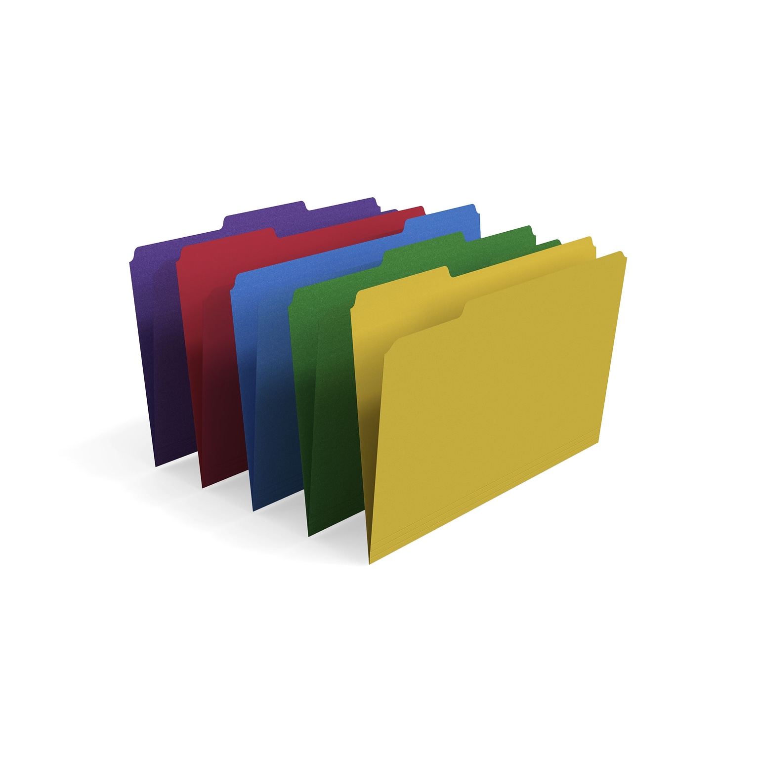 Staples File Folders, 1/3-Cut Tab, Legal Size, Assorted Colors, 100/Box (ST22945-CC)