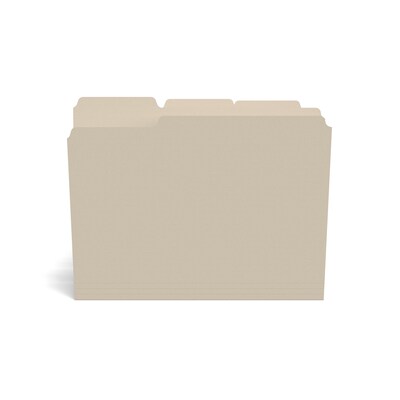 Staples 30% Recycled File Folder, 1/3-Cut Tab, Letter Size, Manila, 500/Carton (ST56675CT)