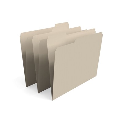 Staples 30% Recycled File Folder, 1/3-Cut Tab, Letter Size, Manila, 500/Carton (ST56675CT)
