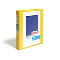 Standard 1 3 Ring View Binder with D-Rings, Yellow (58652)