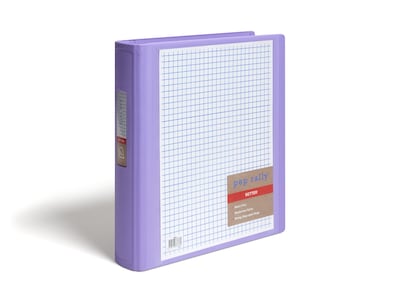 Pep Rally Heavy Duty 1 1/2 3-Ring Better Binders, D-Ring, Lilac (58592)