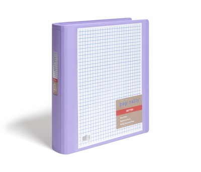 Pep Rally Heavy Duty 1 3-Ring Better Binders, D-Ring, Lilac (58584)
