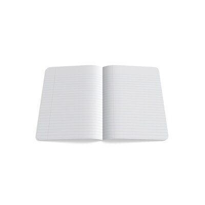 TRU RED™ Composition Notebook, 7.5 x 9.75, Wide Ruled, 80 Sheets, Blue/White, 24 Notebooks/Carton