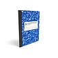 TRU RED™ Composition Notebook, 7.5" x 9.75", Wide Ruled, 80 Sheets, Blue/White, 24 Notebooks/Carton (TR55073CT)