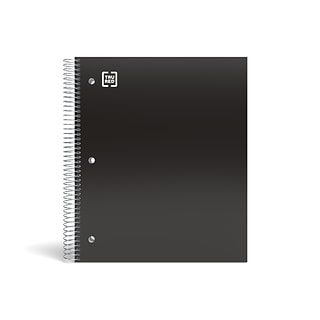 TRU RED™ Premium 5-Subject Notebook, 8.5 x 11, College Ruled, 200 Sheets, Black (TR58317)
